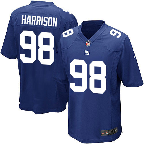 Men's Game Damon Harrison Nike Jersey Royal Blue Home - #98 NFL New York Giants